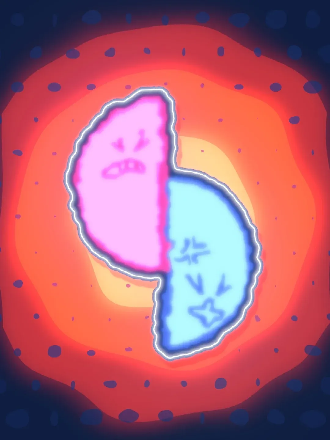 Heat: the background glowing around the two characters.