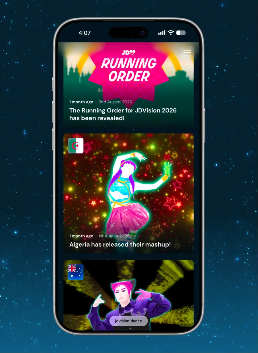 A voting breakdown page on jdvision.dance